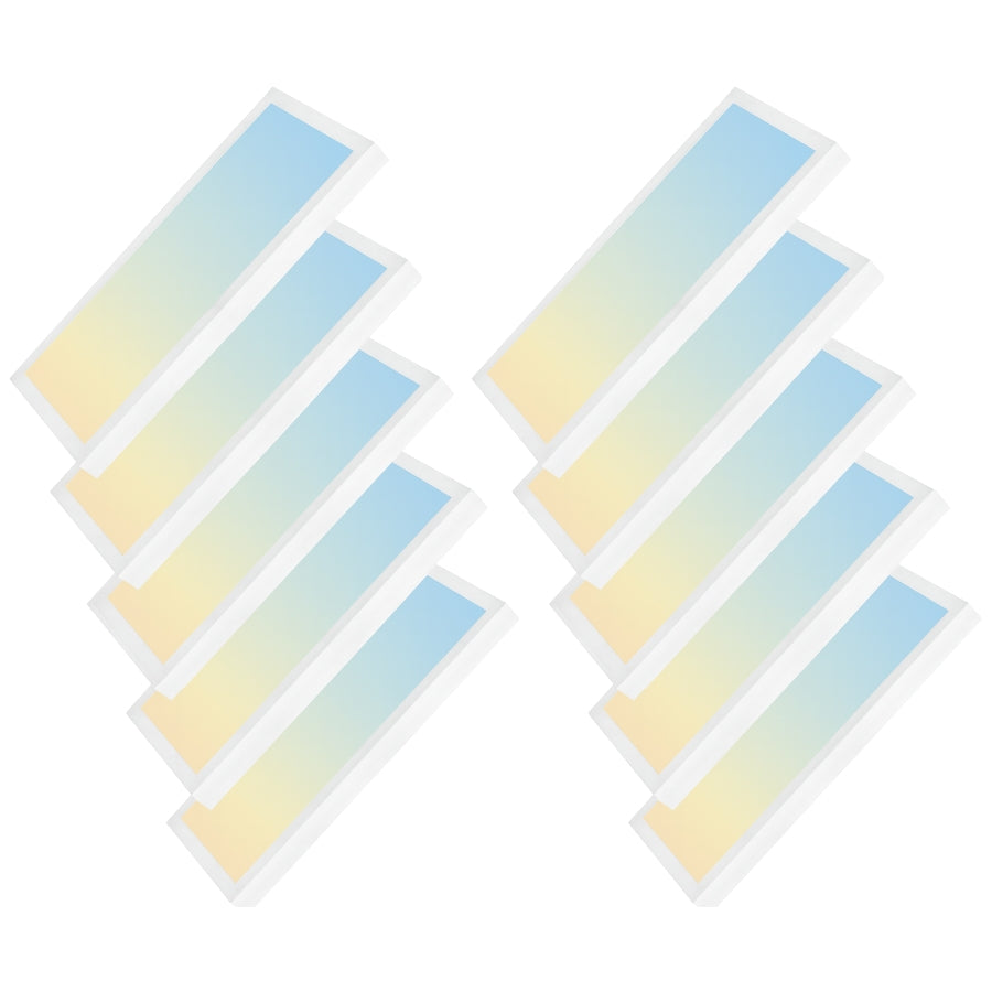 10 pack 1x2 FT LED Flat Panel Light Surface Mount