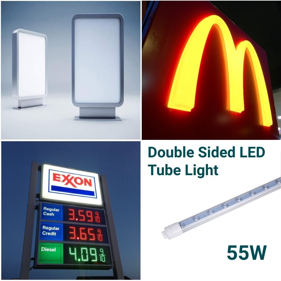SwitchToLED 10ft LED Tube Lights 55W double sided light shop