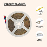 Switchtoled 12V COB LED Strip Light cuttable 16ft