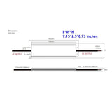 100W 12V LED Power Supplyproduct dimension