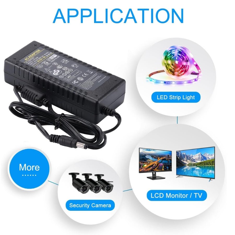 12V 6A Power Supply application at switch to led