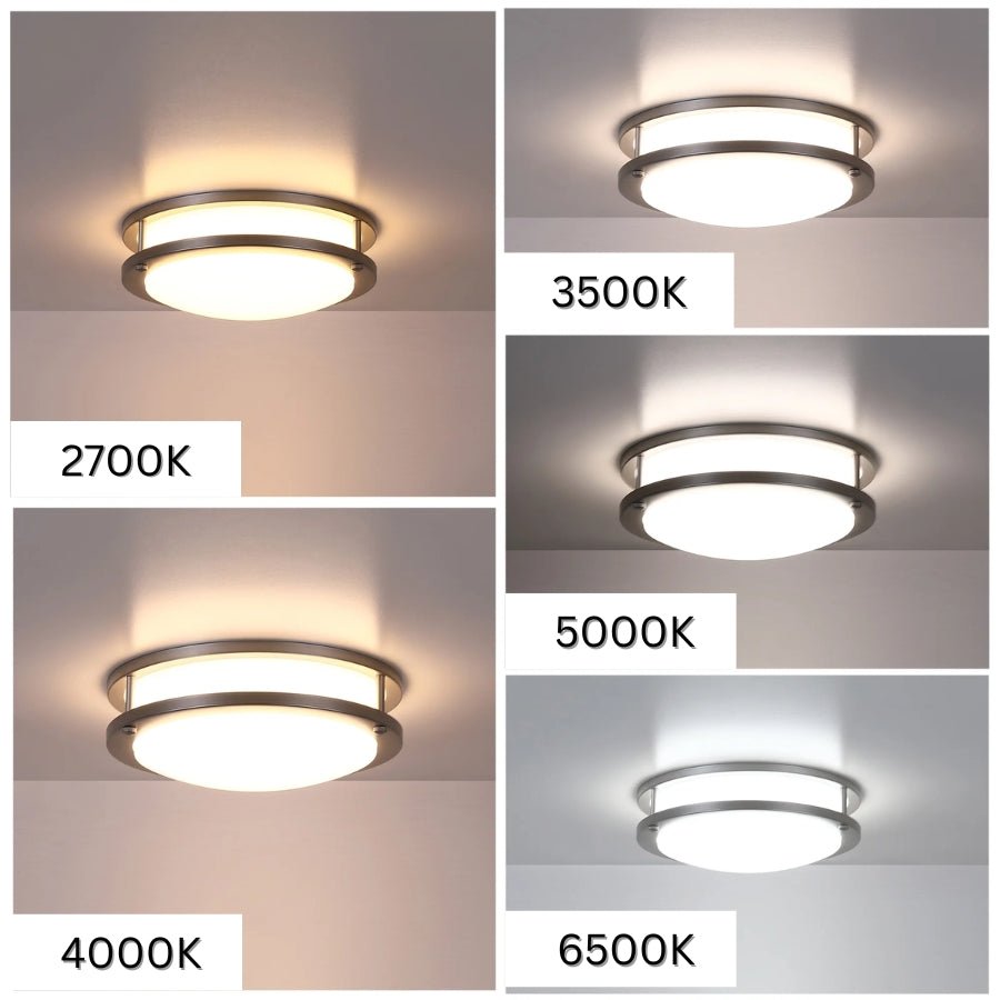 5cct color temperature Flush Mount Ceiling Light Fixture at switch to led