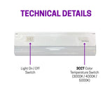 12 inch under cabinet light bulbs 3cct, light on and off switch at switchtoled
