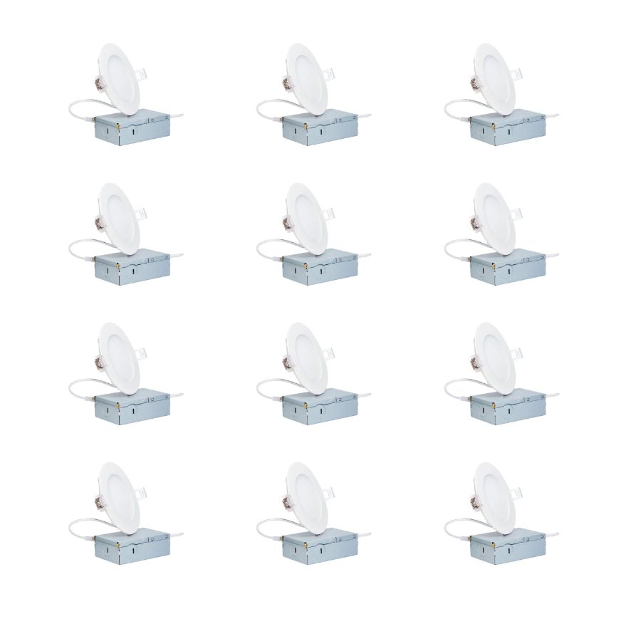 switchtoled 12 pack 4 inch led can light recessed downlight