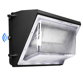 150W LED wall pack light with photocell sensor, 19,500 lumens outdoor commercial security lighting, 5000K daylight, IP65 waterproof, DLC and ETL listed
