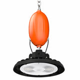 UFO LED High Bay Light with Emergency Battery Backup, 100W/120W/150W Power Selectable, Up to 24,000 Lumens, 4000K/5000K/5700K Selectable, 120-277V, 0-10V Dimmable, UL DLC Listed, 90-Min Emergency Lighting
