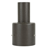 4" Round Pole Mount Tenon Reducer, Fits 2-3/8" Slip Fitter Lights, Heavy-Duty Steel, Dark Bronze Finish