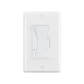 0-10V LED Dimmer Switch, Low Voltage Dimmer for Dimmable LED/CFL/Incandescent/Halogen Bulbs, Single-Pole or 3-Way, 5%–100% Smooth Dimming, No Neutral Required, Wallplate Included, ETL Listed (White)