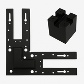 Linking Bracket for Office Lamp – L Shape 90° Connector – Black Metal