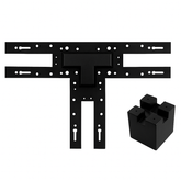 Linking Bracket for Office Lamp – T Shape 3-Way Connector – Black Metal