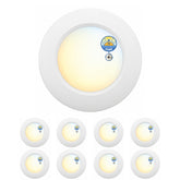 6 Inch LED Low Profile Disk Light with Dusk to Dawn Sensor, 15W, 1000 Lumens, 5CCT Selectable 2700K/3000K/3500K/4000K/5000K, 120V, Non-Dimmable, Flush Mount LED Ceiling Light, ETL Listed, Shower Rated, White