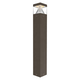 24W Flat Top Cylinder LED Bollard Light – Selectable 14W/19W/24W, 3000K/4000K/5000K/5700K 3CCT Adjustable, 3600LM High Output, 120° Wide Beam, IP65 Waterproof Die-Cast Aluminum, UL ETL DLC Certified Outdoor Pathway & Landscape Lighting – 5-Year Warranty