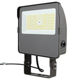 63W/90W/108W Wattage Selectable LED Flood Light, 400W Metal Halide Equivalent, 3000K/4000K/5000K CCT Selectable, Up to 17,200 Lumens, Dusk to Dawn Photocell, Slip Fitter or Yoke Mount, IP65 Waterproof, DLC 5.1 & UL Listed, 100-277V, 5-Year Warranty