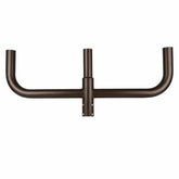 Outdoor Lighting Fixtures - 180 Degree Bullhorn with 3 Tenons, Round Base Tenon Adapter for 3 Lights, Top Mount Bracket for 2 3/8" Slip Fitter, Parking Lot & Street Light Mounting