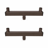 Light Fixture Mounting Bracket - Slip Fitter Tenon Adapter for 2 Lights 3/8 Inch, Street & Parking Lot Area Lights Bullhorn Mount