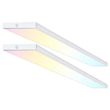4FT LED Wraparound Light, 20W/35W/50W/65W/75W Selectable, 5CCT Adjustable 3000K-6500K, 130 LM/W, 2600-9750 Lumens, 100-277V, Surface Mount or Hanging, Linkable Commercial LED Fixture