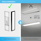 1x2 LED Panel Light Surface Mount easy installation