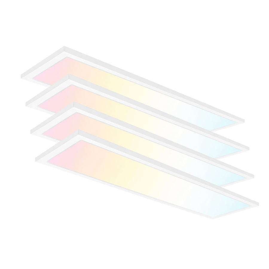 4 pack 1x4 LED Flat Panel Light Surface Mount at switchtoled.com