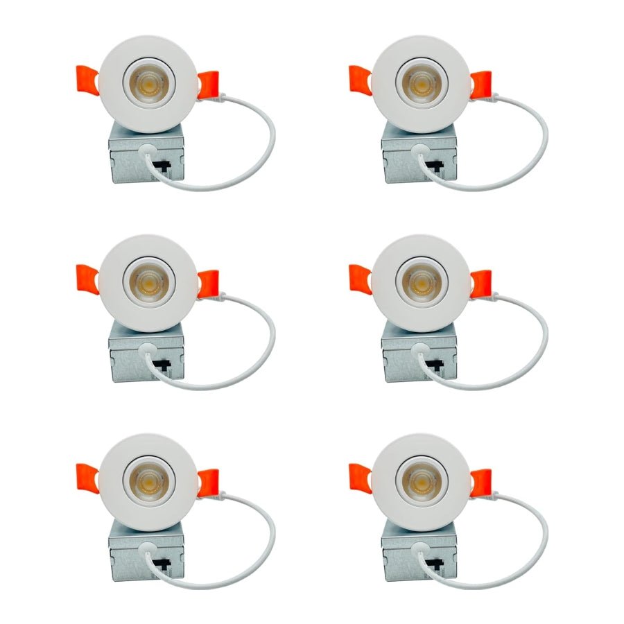 2-Inch 5CCT Gimbal LED Recessed Light with Junction Box 6 pack at switchtoled