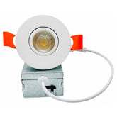 2-inch LED gimbal recessed light with integrated junction box, 40° beam angle, and adjustable directional lighting design.