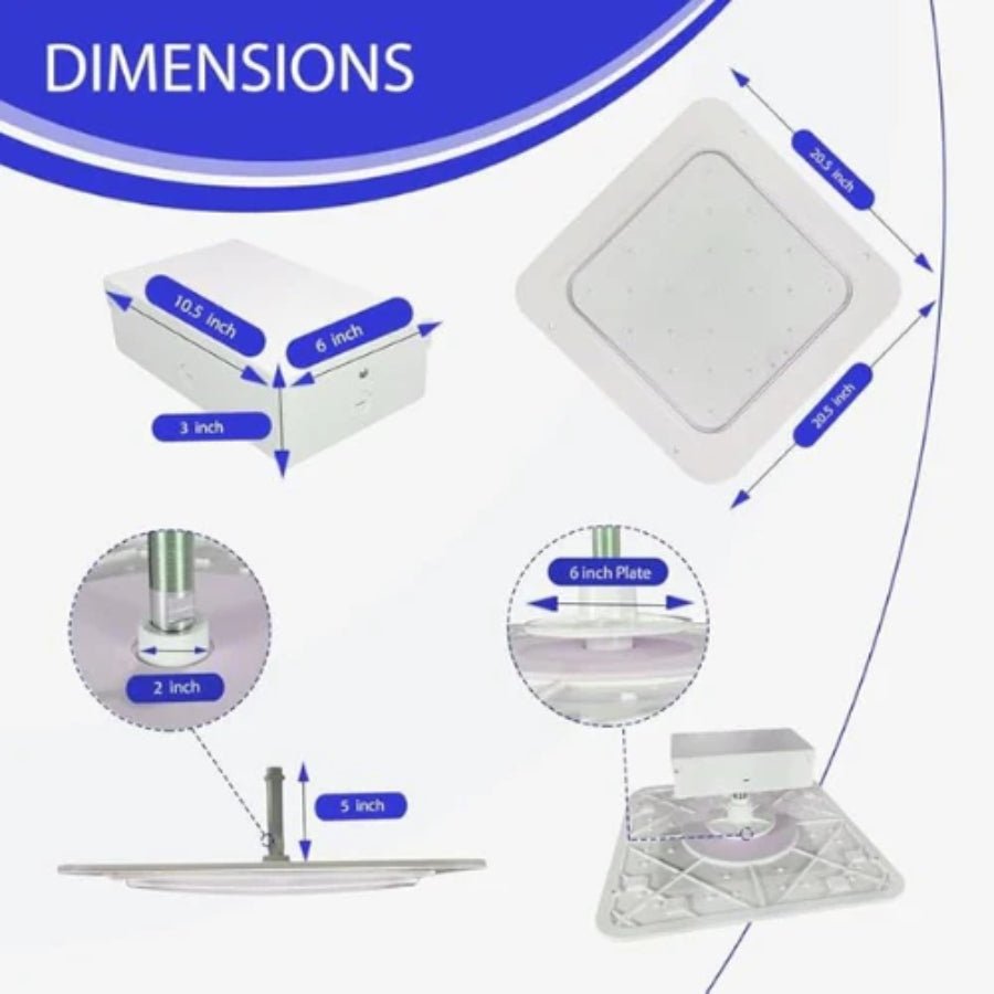product dimension of 200W LED Canopy Light at switch to led