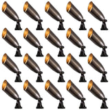 20 pack of Gardencoin Spotlights for Outdoor Lighting at white background