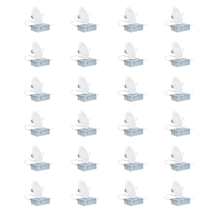 switchtoled 24 pack 4 inch led recessed can lights with junction box