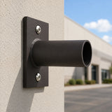 Slip Fitter Adapter Bracket with 2-3/8in O.D. Tenon, Light Fixture Mounting Bracket Rustproof Rainproof for Outdoor Parking Lot Lights, Flood Lights, Post Top Lights, Durable Steel, Dark Bronze
