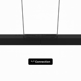 Linking Bracket for Office Lamp – I Shape Connector – Black Metal