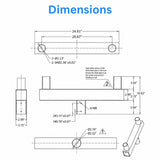 Light Fixture Mounting Bracket - Slip Fitter Tenon Adapter for 2 Lights 3/8 Inch, Street & Parking Lot Area Lights Bullhorn Mount
