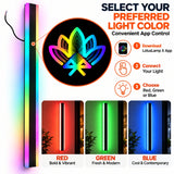 32 Inch RGB Slim Linear LED Wall Light, Smart Color-Changing Black Wall Sconce with LotusLamp X App Control, Red Green Blue Multicolor Ambient Lighting, Modern Vertical LED Wall Lamp for Gaming Room, Bedroom, Living Room and Restaurant