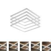 2x2 FT Edge-Lit Ceiling light fixture with geometric design on a white background