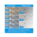 2x2 LED Panel Light – Edge-Lit Frame color and wattage options at switchtoled.com