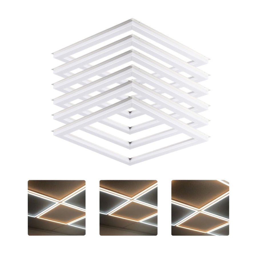 2x2 LED Panel Light – Edge-Lit Frame different color features at switchtoled.com