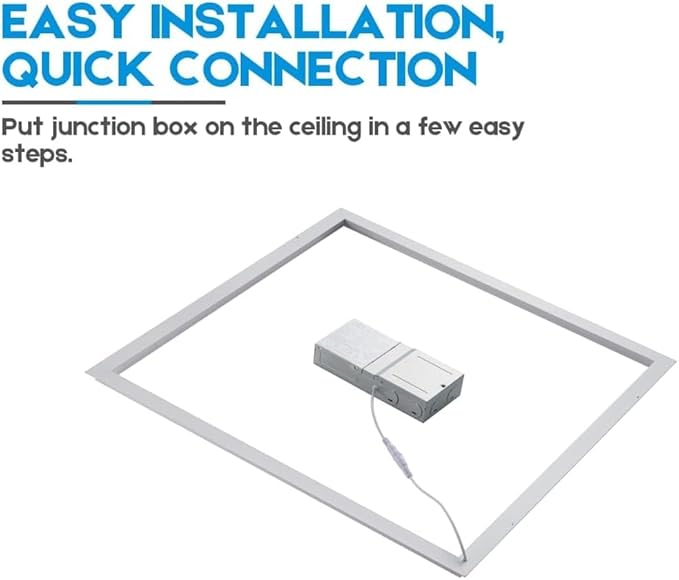 2x2 LED Panel Light – Edge-Lit Frame easy installation
