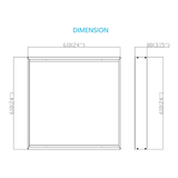 2x2 LED light panel product dimensions at switchtoled.com