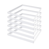Easy-install 2x2 LED light panel mounting kit – 6 pack white aluminum frames
