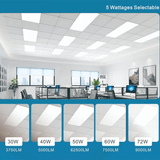 2x4 LED Flat Panel 5 wattages selectable at switchtoled.com