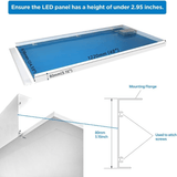2x4 LED Flat Panel Light Surface Mount Kit Height 2.95 inches