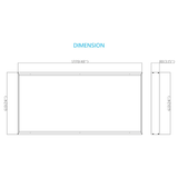 2x4 LED Flat Panel Light Surface Mount Kit product dimension at switchtoled.com
