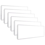 Set of five white rectangular frames on a white background