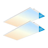 2x4 LED Flat Panel Troffer Lights 2 pack at switchtoled.com