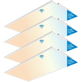 Set of four LED flat panels with Wi-Fi symbols on a white background