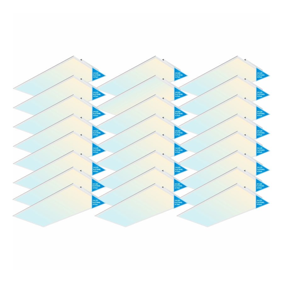 2x4 LED flat panel troffer lights 24 packs at switchtoled.com