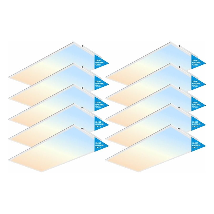 2x4 LED flat panel troffer lights 10 pack at switchtoled.com