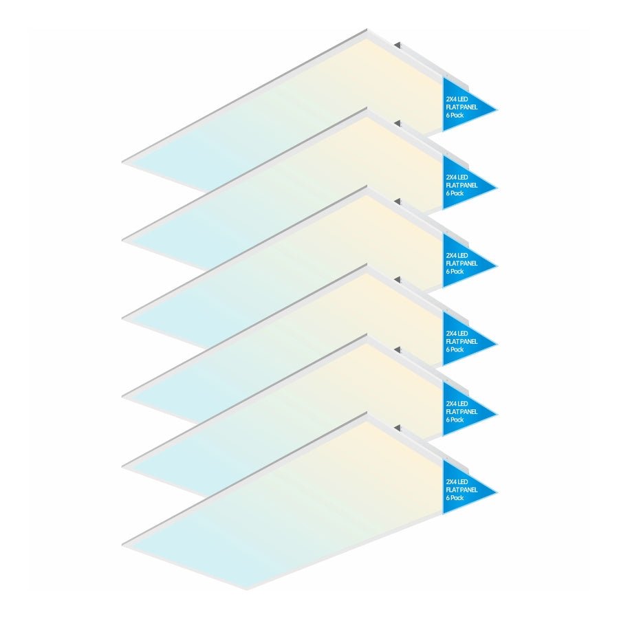 2x4 LED flat panel troffer lights 6 pack at switchtoled.com