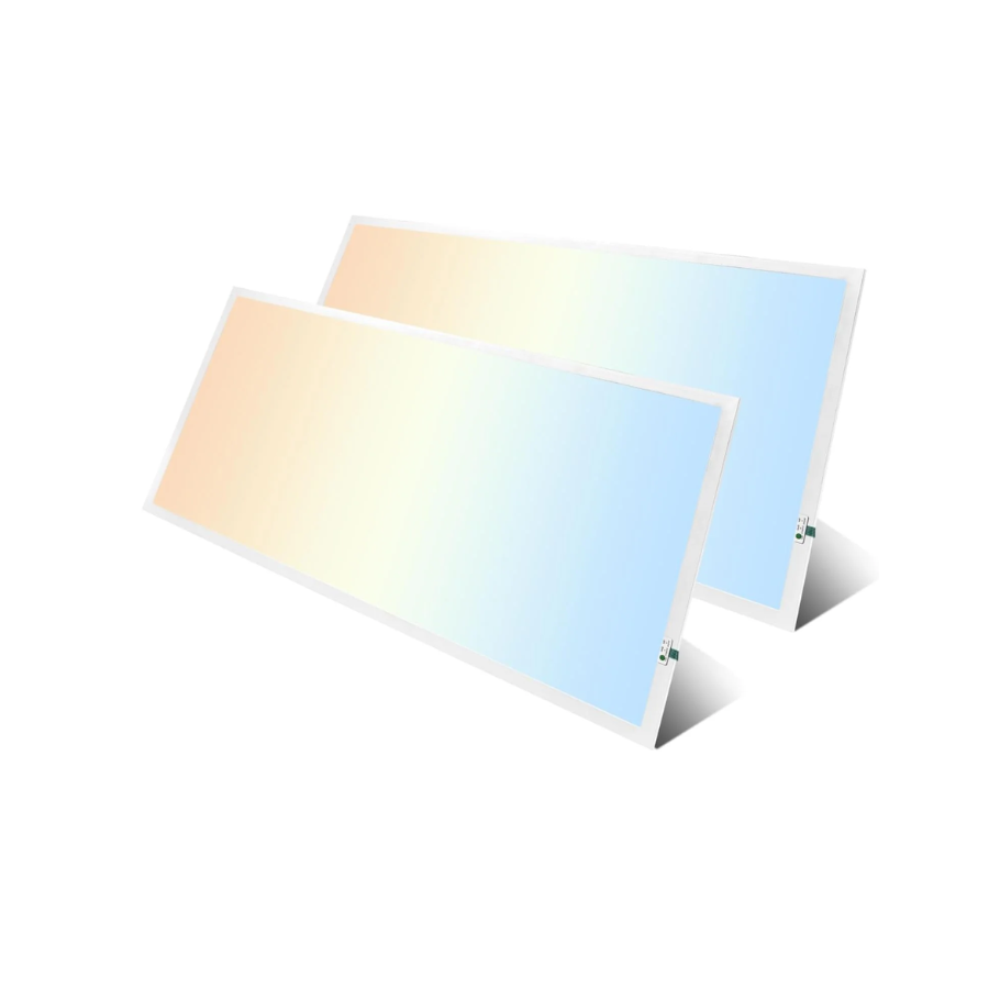 2 pack 2x4 led flat panel light with emergency battery backup