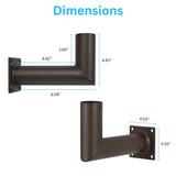 Wall Mount Bracket, 90 Degree L Shape Bracket for Slip Fit Lights (2 3/8-inch), Adjustable Angle Right Angle Tenon Adapter for Wall Installation