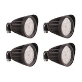 LED Flood Light 25W/20W/13W Bullet, 3CCT Switchable, 3375 Lumens, Knuckle Mount, 120-277V Dimmable IP65 Outdoor Commercial Lighting, Photocell, UL cUL