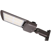 300W LED parking lot shoebox light with Type III distribution and slip fitter mount for commercial outdoor lighting